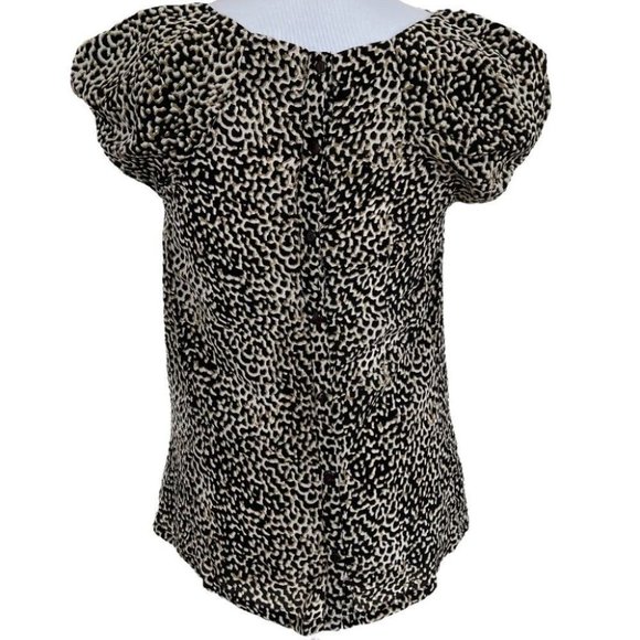Maje 100% silk puff short sleeve top - Picture 4 of 10